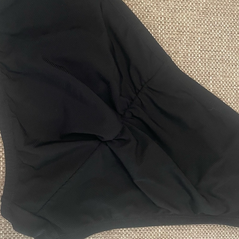 BOGO 🌸🌼 RIO Beach Argentina ruched ribbed bikini black bottom - Picture 5 of 7